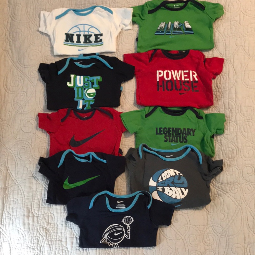 Nike 0-3mo onesie bundle.
